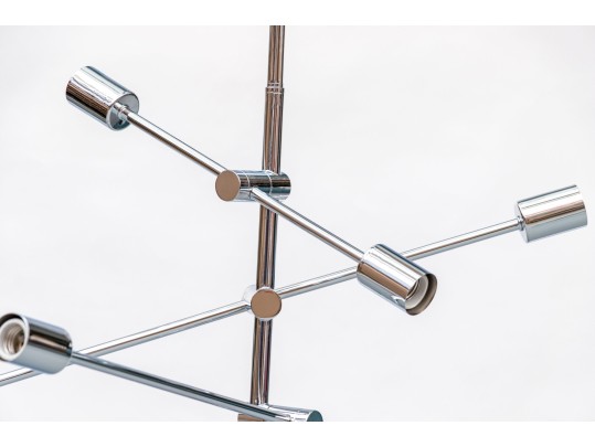 Nuevo Model HGSK156 Chrome Six Light Adjustable Chandelier