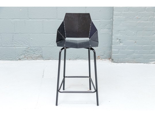 Industrial Chic Black Metal Counter Stool