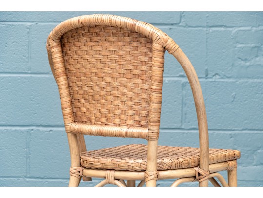 Pottery Barn Bamboo And Rattan Woven Counter Stool