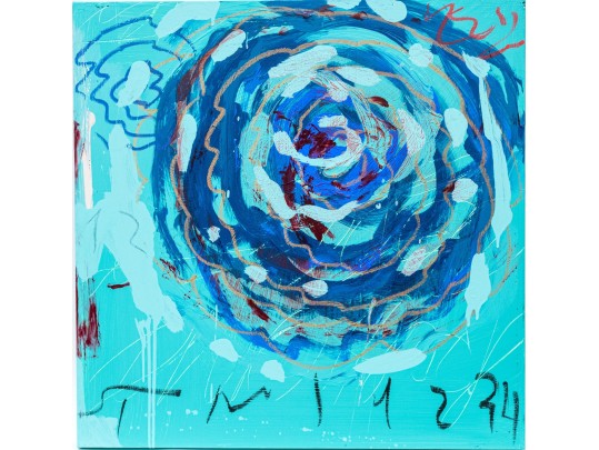 Acrylic On Canvas, Abstract