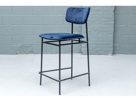 Handsome Upholstered Counter Stool
