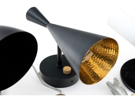 Collection Of Five Light Fixtures, Including A Pair