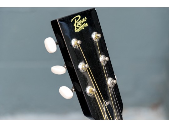 Rogue Acoustic Six String Guitar On Stand