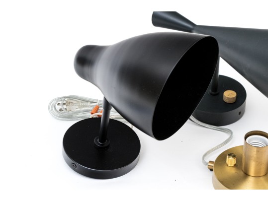 Collection Of Five Light Fixtures, Including A Pair