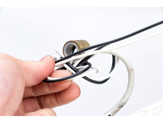 White Finished Metallic Domed Light Fixture