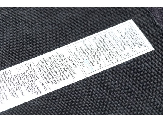 Blue Dot Upholstered Cube Form Ottoman