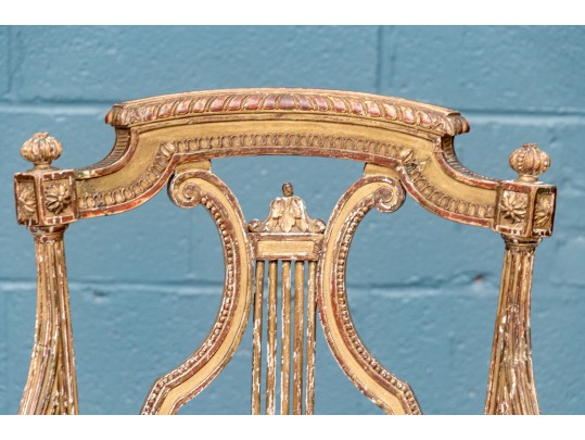 Louis XVI Style Lyre Back Fauteuil
