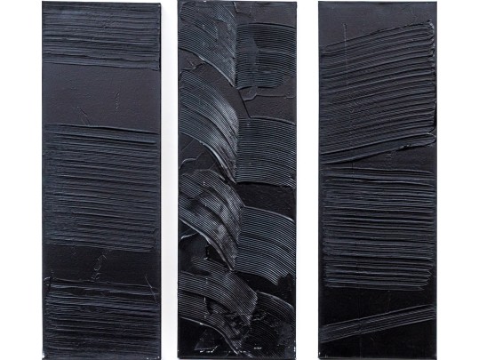 Set Of Three Acrylic Contemporary Paintings On Canvas