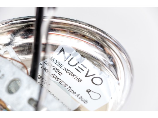 Nuevo Model HGSK156 Chrome Six Light Adjustable Chandelier