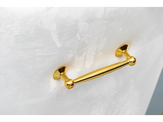 Elegant Pair Of Cream Upholstered Accent Side Chairs