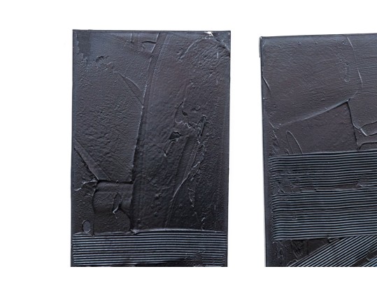 Set Of Three Acrylic Contemporary Paintings On Canvas