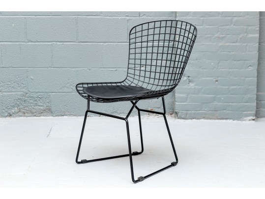 Black Finished Wire Mesh Side Chair