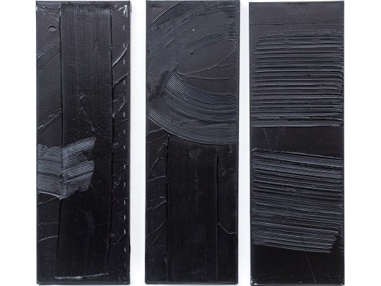 Set Of Three Acrylic Contemporary Paintings On Canvas