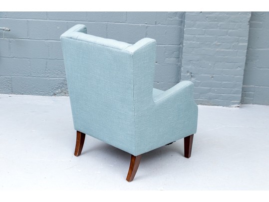 Refined Upholstered And Button Tufted Wing Chair