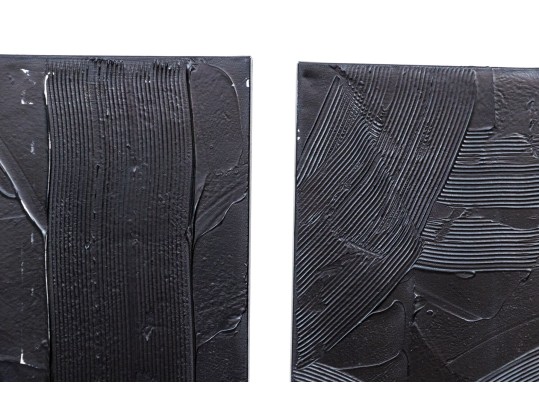 Set Of Three Acrylic Contemporary Paintings On Canvas