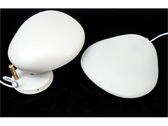 Pair Of Stilnova Chic White Shell Form Wall Sconces