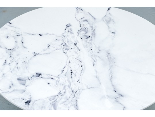 Faux Marble Accent Side Table