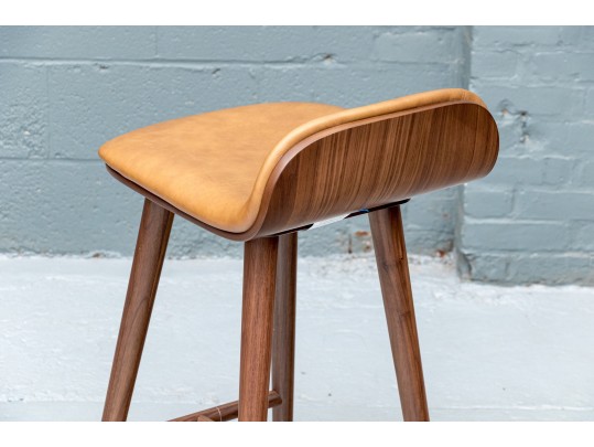 Article Leather Upholstered Bar Stool