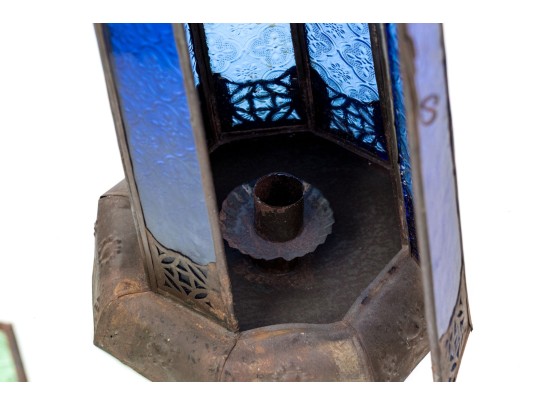 Two Stained Glass Lanterns 