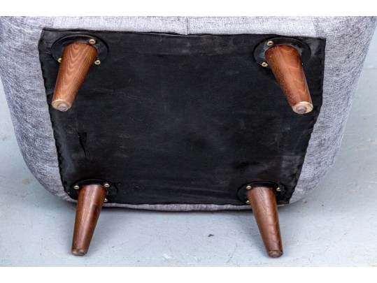 Pair Of Upholstered Mcm Style Lounge Chairs