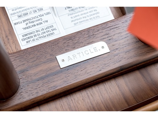 Article Leather Upholstered Bar Stool