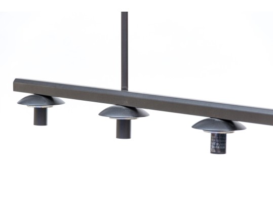 West Elm Five Light Contemporary Black Hanging Light Fixture