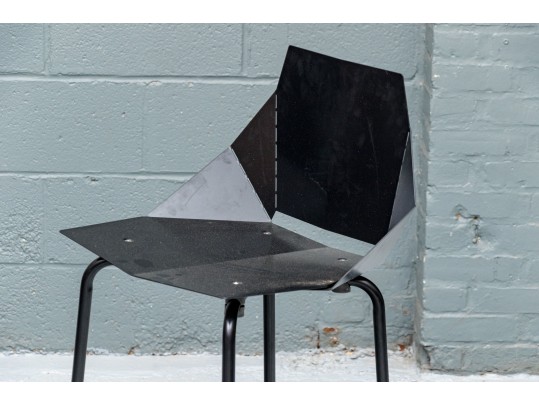 Industrial Chic Black Metal Counter Stool