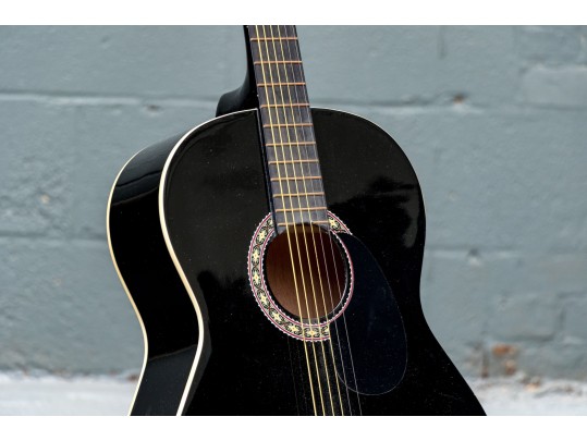 Rogue Acoustic Six String Guitar On Stand