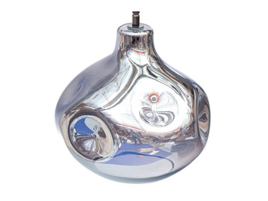 Ceiling Mounted Pendant Light With Glass Shade