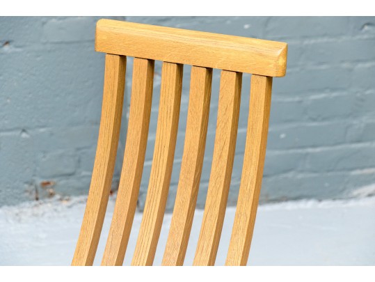 Awesome Pair Of Collapsible Slatted Accent Side Chairs