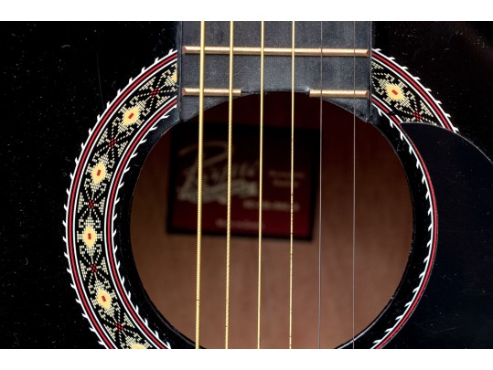 Rogue Acoustic Six String Guitar On Stand