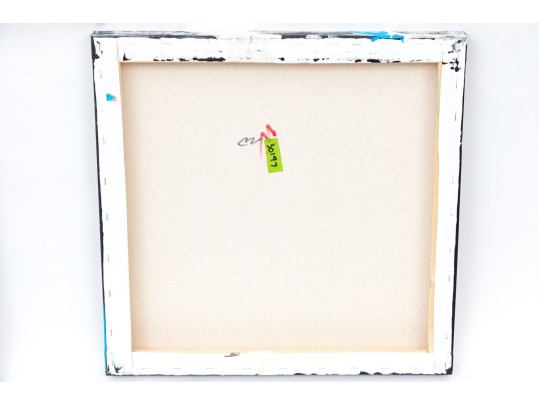 Set Of Four Decorative Acrylic On Canvas, Abstracts