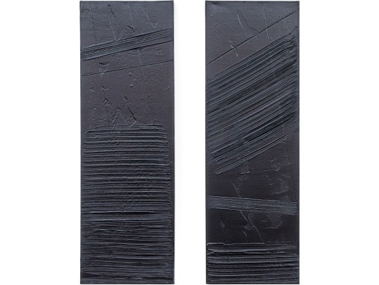 Set Of Two Acrylic Contemporary Paintings On Canvas