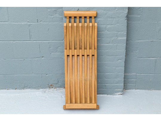 Awesome Pair Of Collapsible Slatted Accent Side Chairs