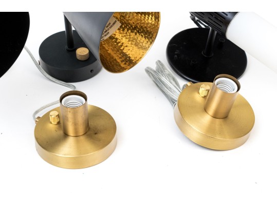 Collection Of Five Light Fixtures, Including A Pair