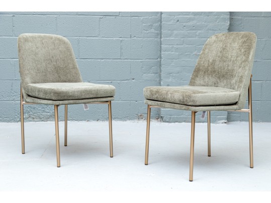 Pair Of West Elm Upholstered Side Chairs