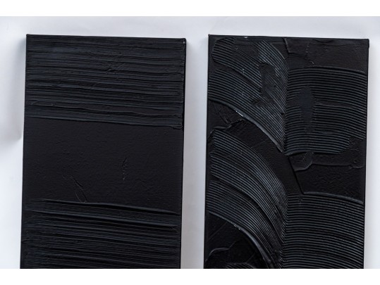 Set Of Three Acrylic Contemporary Paintings On Canvas