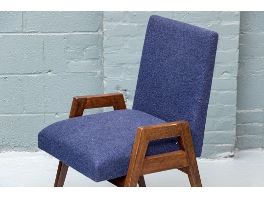 Set Of Three MCM Style Upholstered Armchairs