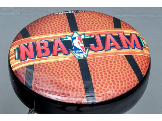 Awesome Pair Of Basketball Themed Bar Stools