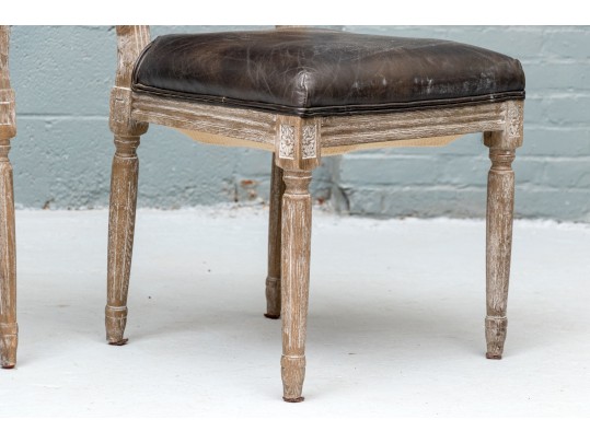 Pair Of Louis XVI Style Side Chairs With Caned Backs