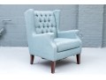 Refined Upholstered And Button Tufted Wing Chair