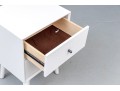White Finished Two Drawer Night Stand