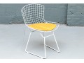 A White Finished Wire Mesh Side Chair