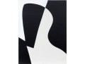 Pair Of Black And White Acrylic On Canvas Abstract Paintings