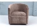 Upholstered Barrel Back Swivel Armchir