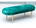 Safavieh Emerald Green Upholstered Oval Bench