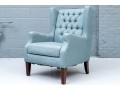 Refined Upholstered And Button Tufted Wing Chair