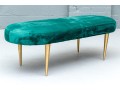 Safavieh Emerald Green Upholstered Oval Bench
