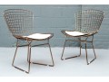Pair Of Glamorous Wire Mesh Side Chairs