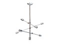 Nuevo Model HGSK156 Chrome Six Light Adjustable Chandelier